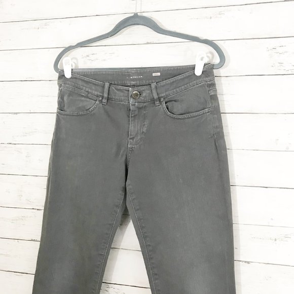 Elie Tahari Adena Straight Grey Classic Fit Jean 6 - Picture 2 of 5